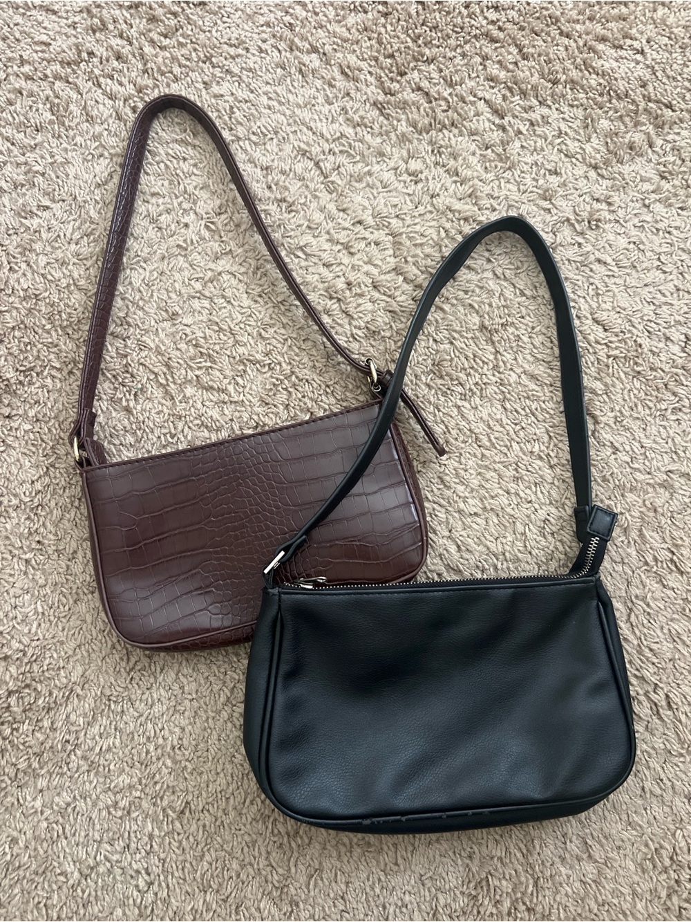 Cotton On Brown Shoulder Bag Duo with Wild Fable Black Shoulder Bag
